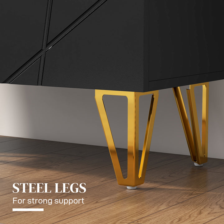 HOMCOM Narrow Shoe Storage Cabinet with Soft-Close Hinges and Adjustable Shelves for 15-20 Pairs of Shoes, High Gloss White