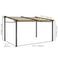 Outsunny Metal Pergola with Sliding Roof Canopy, Retractable Pergola Canopy, 10' x 10', Dark Grey