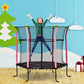 Soozier 64" Kids Trampoline Mini Indoor/Outdoor Bouncer Jumper with Enclosure Net Elastic Thick Padded Pole Gift for Child Toddler Age 3-10 Years Old Pink