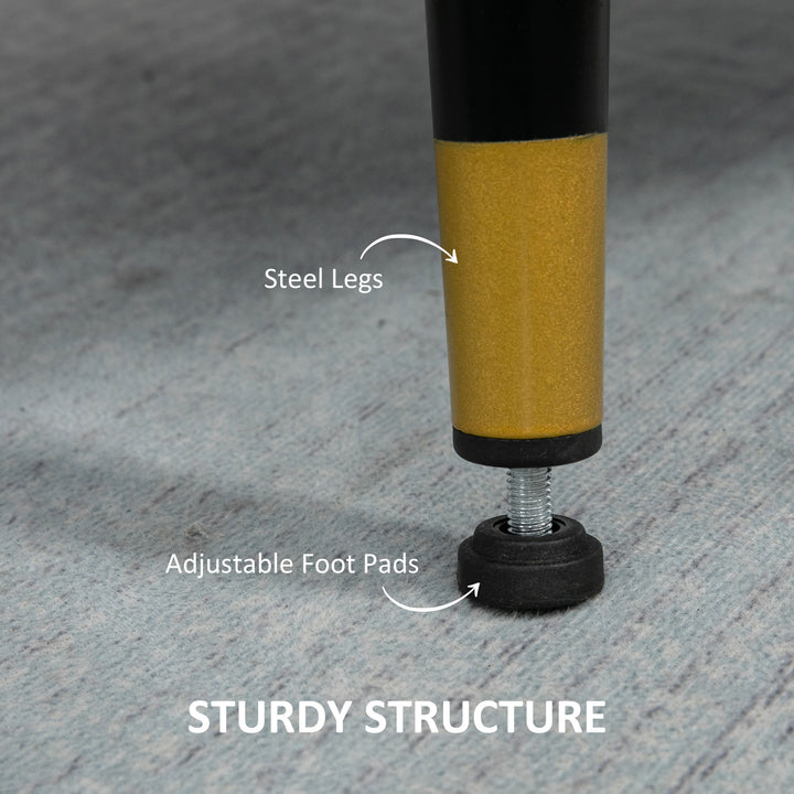 HOMCOM Modern Armchair, Upholstered Accent Chair with Tufted Back Cushion and Steel Legs for Living Room, Bedroom, Grey