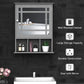 kleankin Bathroom Cabinet Wall Mount with Mirror Door 3 Shelf Organizer for Bathroom, Kitchen, Bedroom, Grey