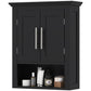 kleankin Bathroom Wall Cabinet, Medicine Cabinet, Toilet Storage Cabinet with Shelf for Living Room and Entryway, White