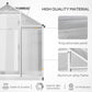 Outsunny 6' x 10' x 6.4' Walk-in Garden Greenhouse Polycarbonate Panels Plants Flower Growth Shed Cold Frame Outdoor Portable Warm House Aluminum Frame, Silver