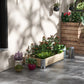 Outsunny Raised Garden Bed, Foldable Two-Box Wooden Planters for Outdoor Vegetables, Flowers, Herbs, Plants, Easy Assembly