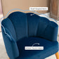HOMCOM Modern Accent Chairs with Cushioned Seat, Upholstered Velvet Armchair for Bedroom, Living Room Chair with Arms and Wood Legs, Blue