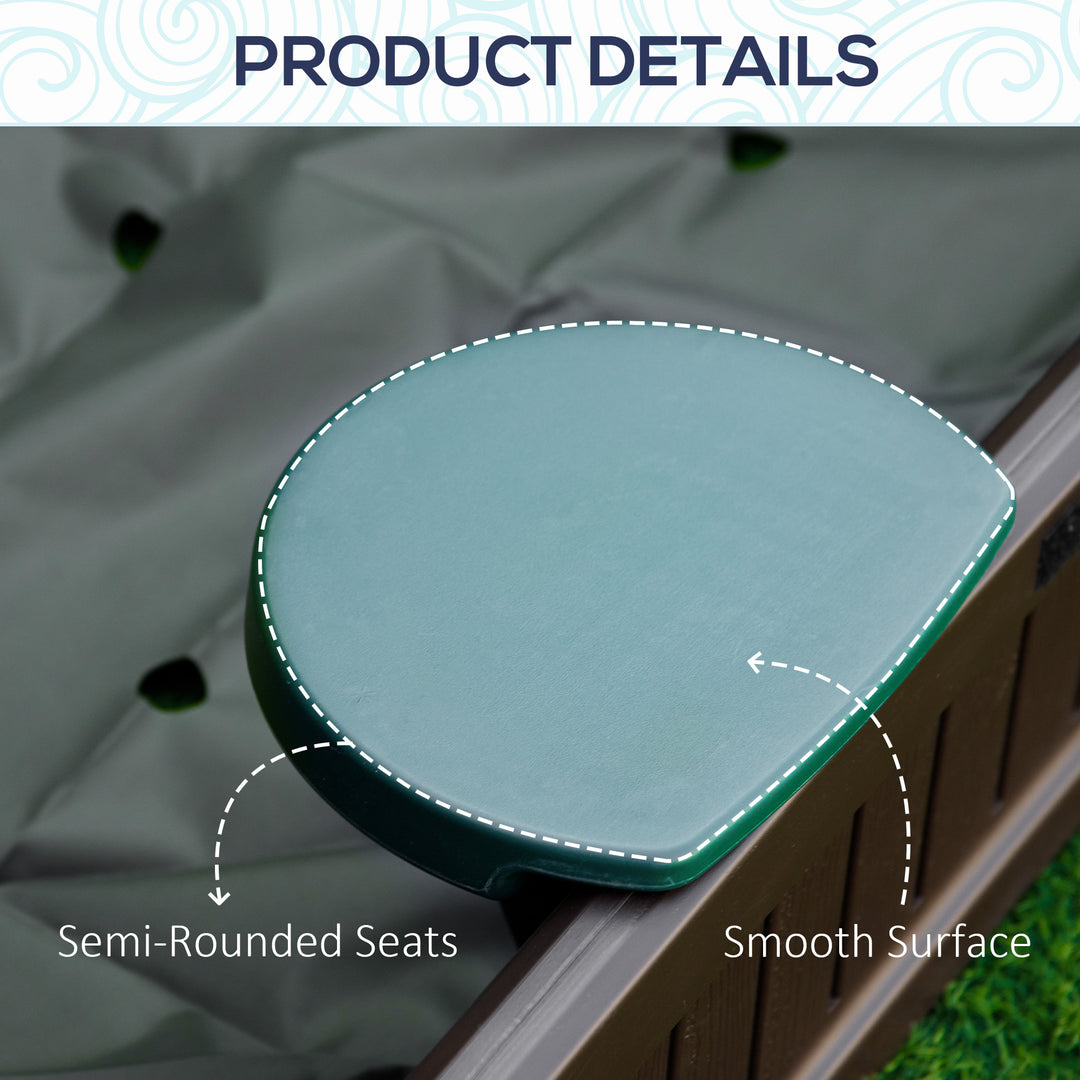 Outsunny DIY Kids Sandbox with Waterproof Oxford Cover, Sand Playset Station with Bottom Fabric Liner, for 3-12 Years Old, Outdoor Indoor Backyard, Brown