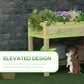 Outsunny 45" x 22" x 33" Elevated Planter Box w/ Legs and Storage Shelf, Raised Garden Bed, Elevated Wooden Planter Box, Gardening Standing Growing Bed for Backyard Patio Balcony