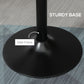 HOMCOM Round Bar Table 42 Inch Height, Industrial High Bistro Table with Metal Base and Elm Wood Top, Bar Height Table for Kitchen, Pub, Breakfast Area