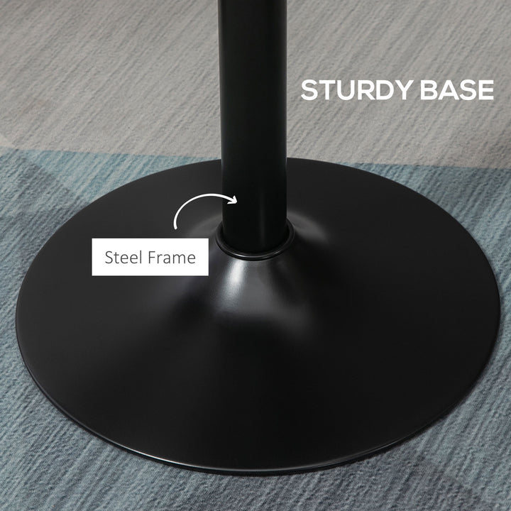 HOMCOM Round Bar Table 41 Inch Height, Industrial High Bistro Table with Metal Base and Elm Wood Top, Bar Height Table for Kitchen, Pub, Breakfast Area