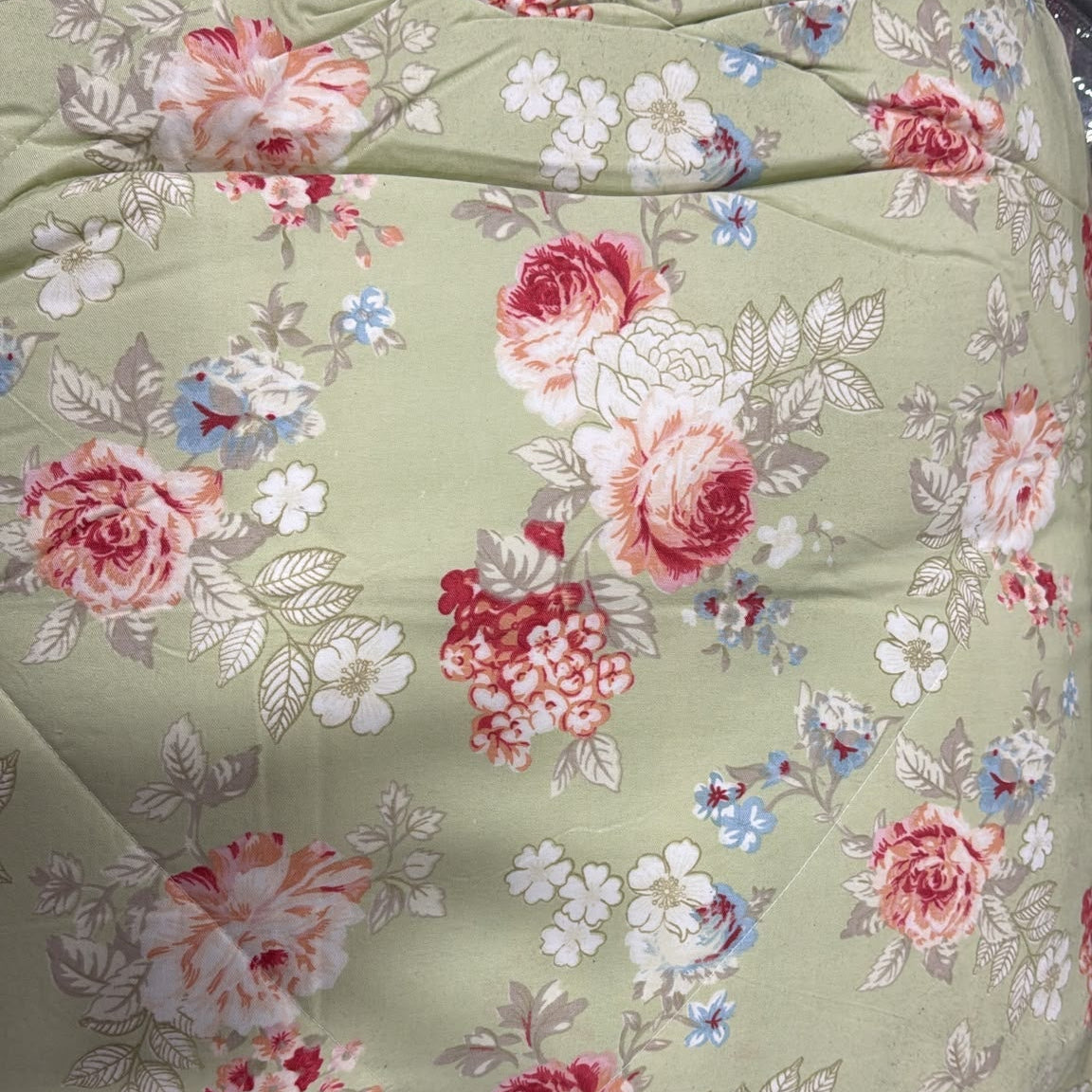 Aarniva Breathable Polyester Sage Rose Garden Comforter Set | King/Queen | 250 GSM | Ultra-Soft & Cozy | Soft Sage | 5-Piece Set