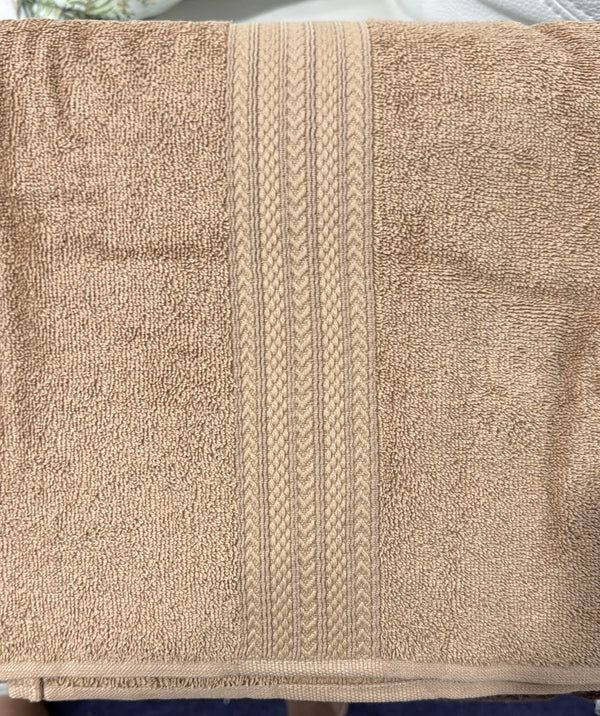 Aarniva Premium Warm Beige Towel Set | Soft & Absorbent | Face, Hand & Bath Towels