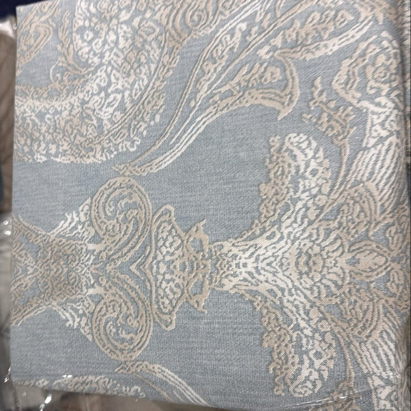 Aarniva 100% Cotton Paisley Bedsheet Set | King/Queen | Soft & Breathable | Misty Blue Paisley | 6-Piece Set