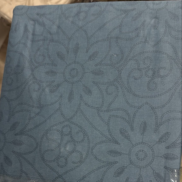 Aarniva 100% Cotton Floral Bedsheet Set | King/Queen | Soft & Breathable | Slate Blue Floral | 6-Piece Set