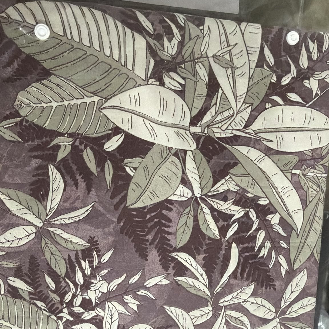 Aarniva 100% Cotton Botanical Bedsheet Set | King/Queen | Soft & Breathable | Dusty Plum Foliage | 6-Piece Set