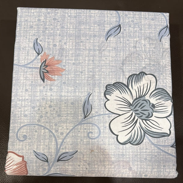 Aarniva 100% Cotton Floral Bedsheet Set | King/Queen | Soft & Breathable | Powder Blue Blossom Vine | 6-Piece Set