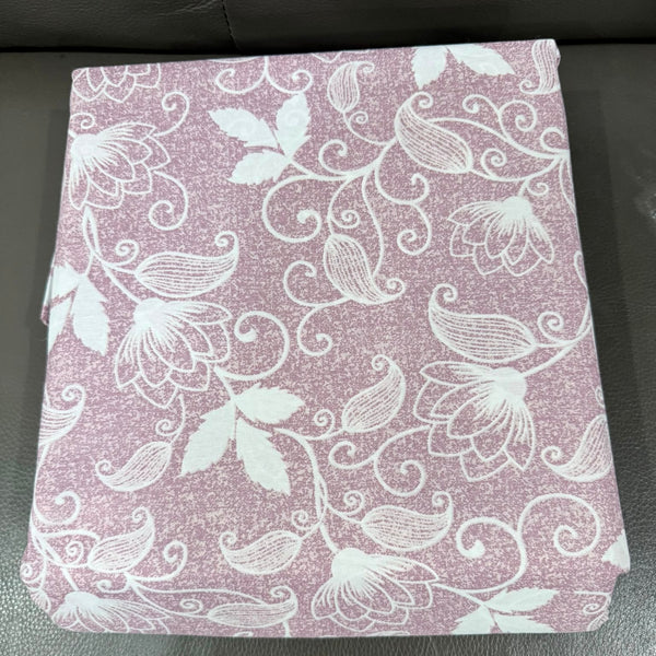 Aarniva 100% Cotton Floral Bedsheet Set | King/Queen | Soft & Breathable | Dusty Rose Floral Vine | 6-Piece Set