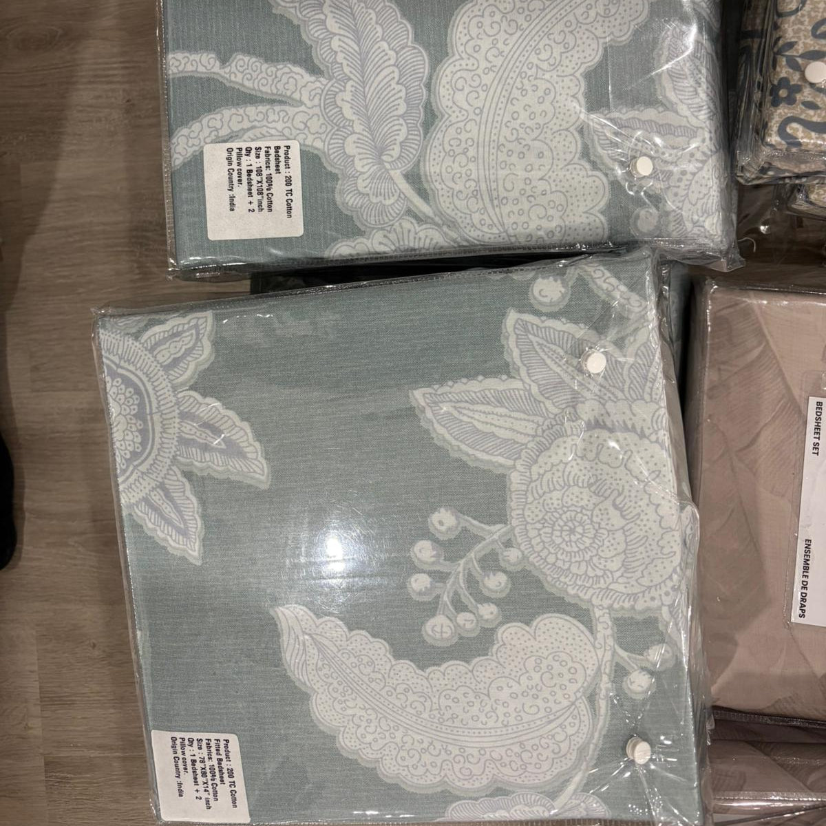Aarniva 100% Cotton Paisley Floral Bedsheet Set | King/Queen | Soft & Breathable | Misty Sage Paisley | 200 TC | 4-Piece Set