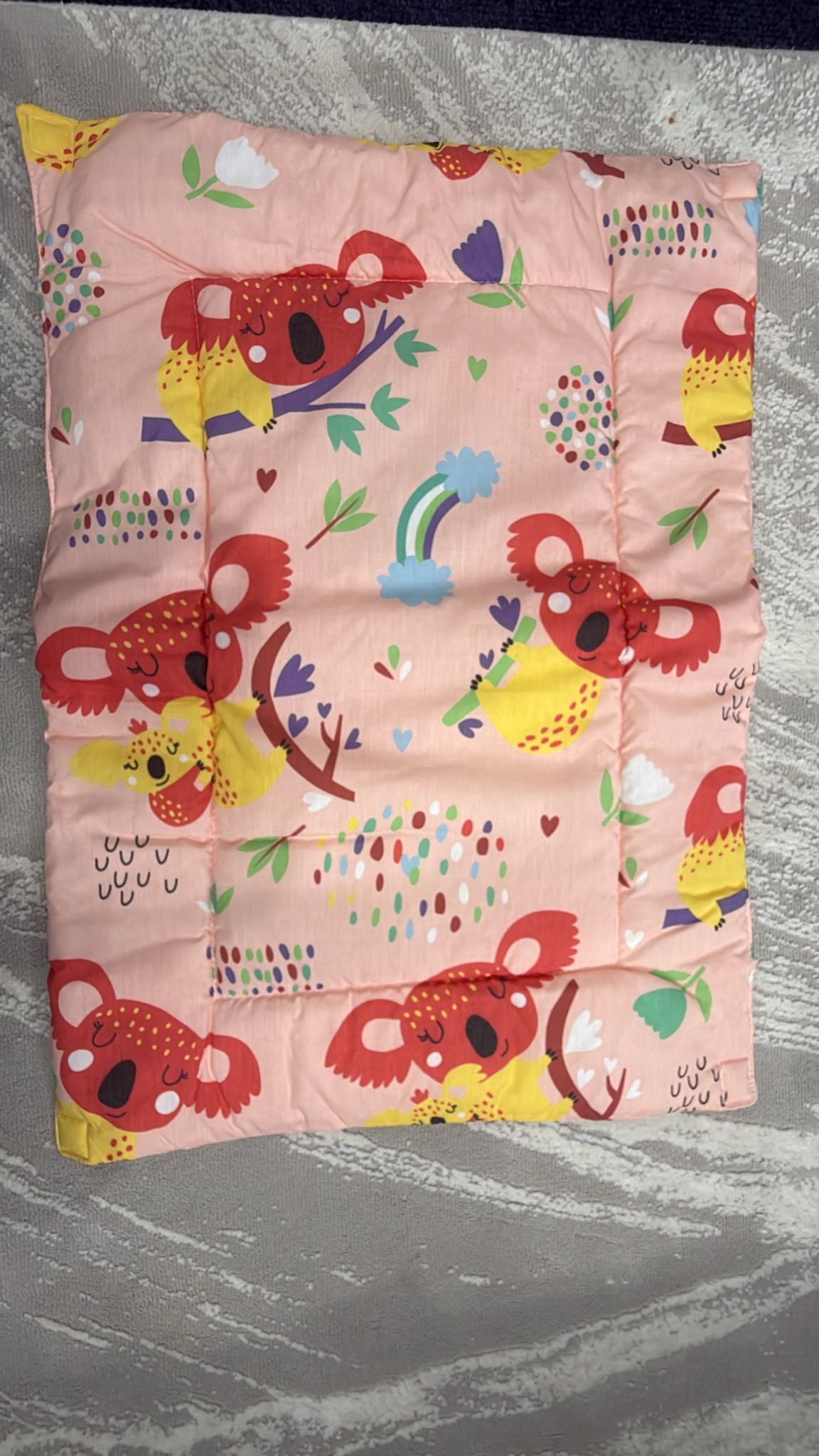 Aarniva Kids Quilted Play Mat & Baby Sheet | Soft Padded | Reversible Design | Crab Garden