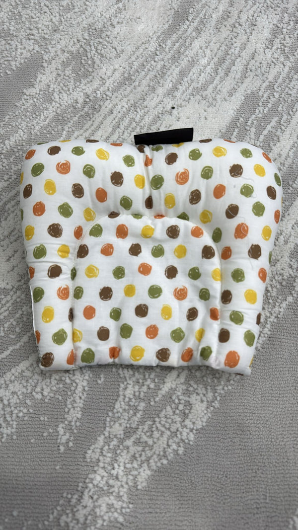 Aarniva Baby Head Support Pillow | Soft & Padded | Contoured Center | Garden Dots