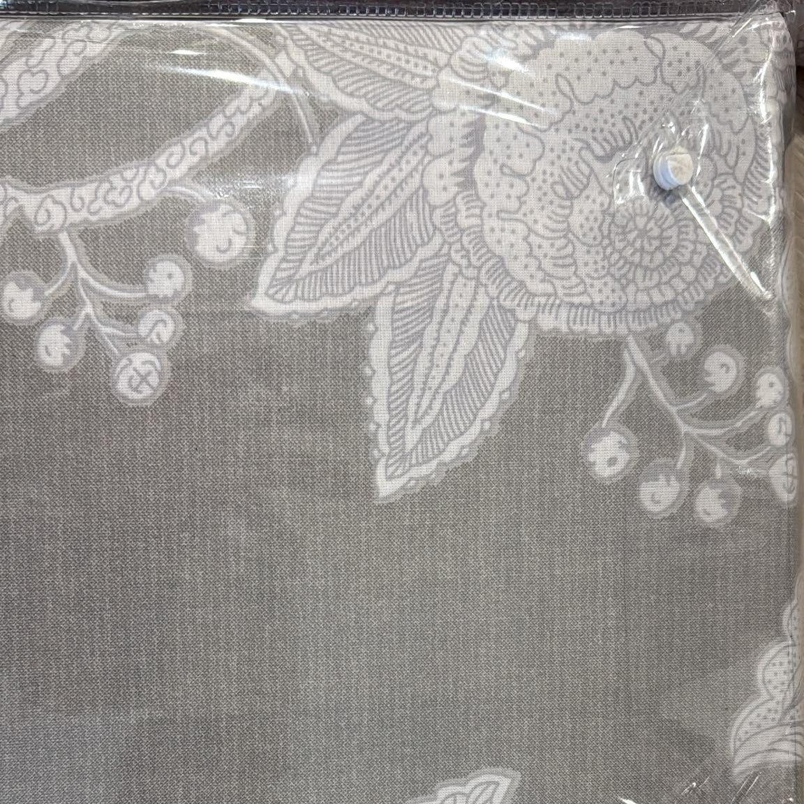 Aarniva 100% Cotton Ornamental Floral Bedsheet Set | King/Queen | Soft & Breathable | Stone Grey | 200 TC | 6-Piece Set