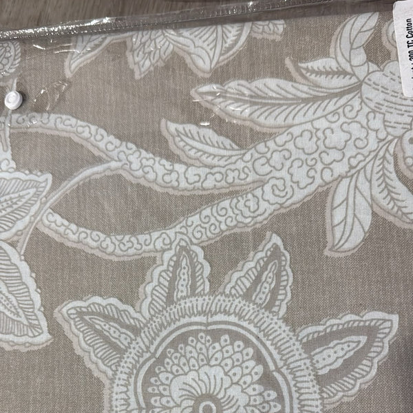 Aarniva 100% Cotton Paisley Medallion Bedsheet Set | King/Queen | Soft & Breathable | Warm Taupe | 200 TC | 6-Piece Set