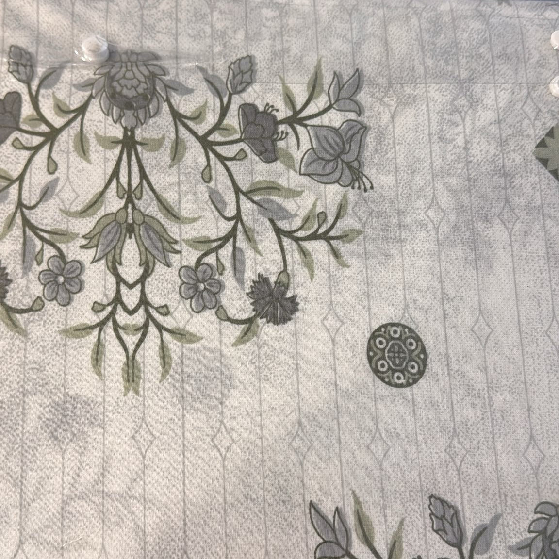 Aarniva 100% Cotton Botanical Floral Bedsheet Set | Soft & Breathable | Misty Blue | 200 TC | 6-Piece Set