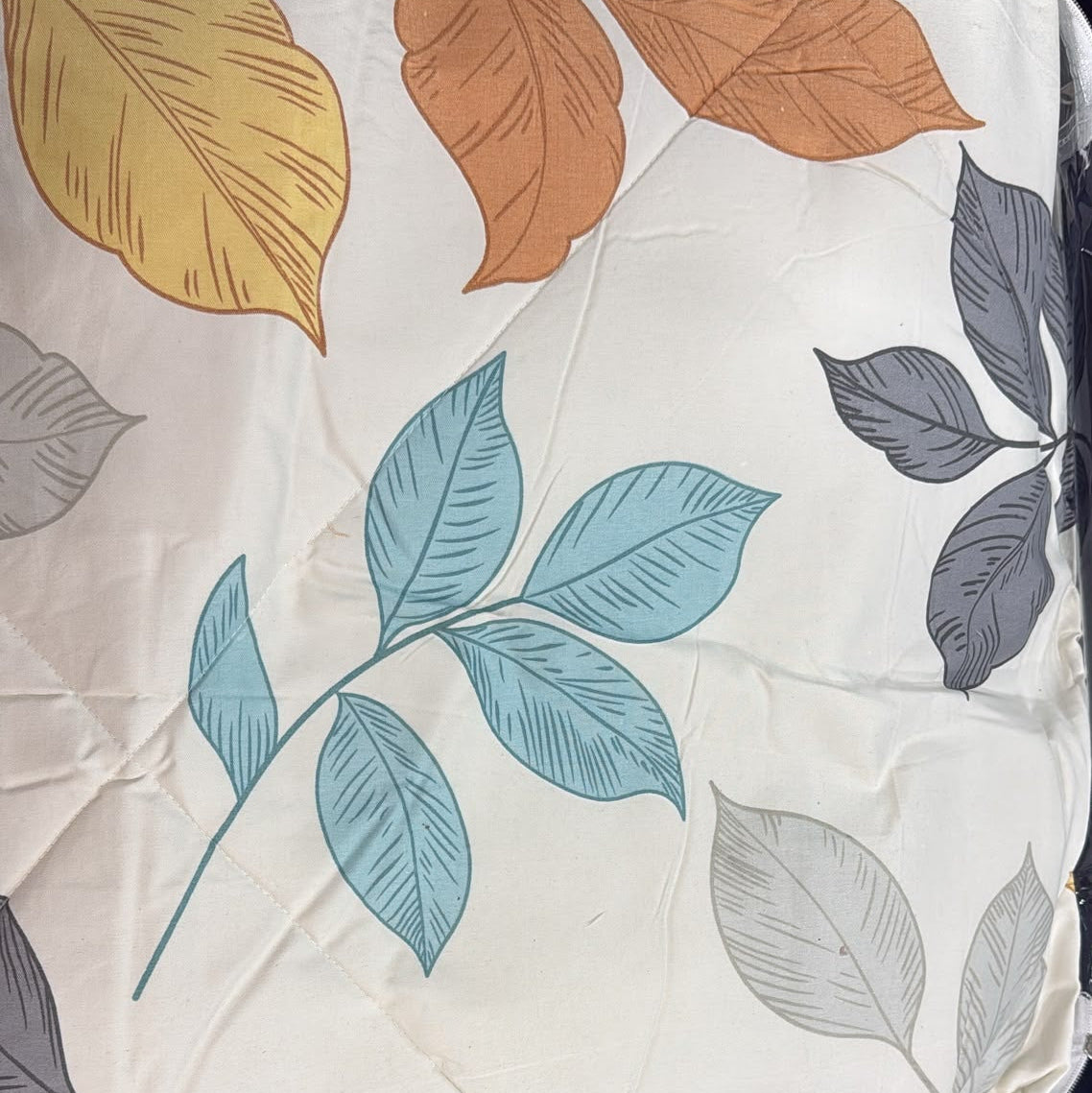 Aarniva Breathable Polyester Falling Leaves Comforter Set | King/Queen | 250 GSM | Ultra-Soft & Cozy | Warm Earth Tones | 5-Piece Set