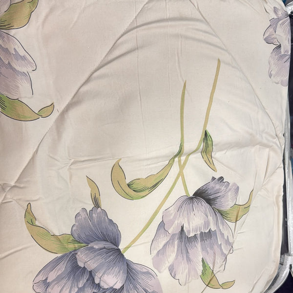 Aarniva Breathable Polyester Lavender Bloom Garden Comforter Set | King/Queen | 250 GSM | Ultra-Soft & Cozy | Lavender Bloom | 5-Piece Set