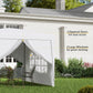 Outsunny 9.7' x 9.7' Outdoor Pop Up Party Tent Wedding Gazebo Canopy with Carrying Bag (White)