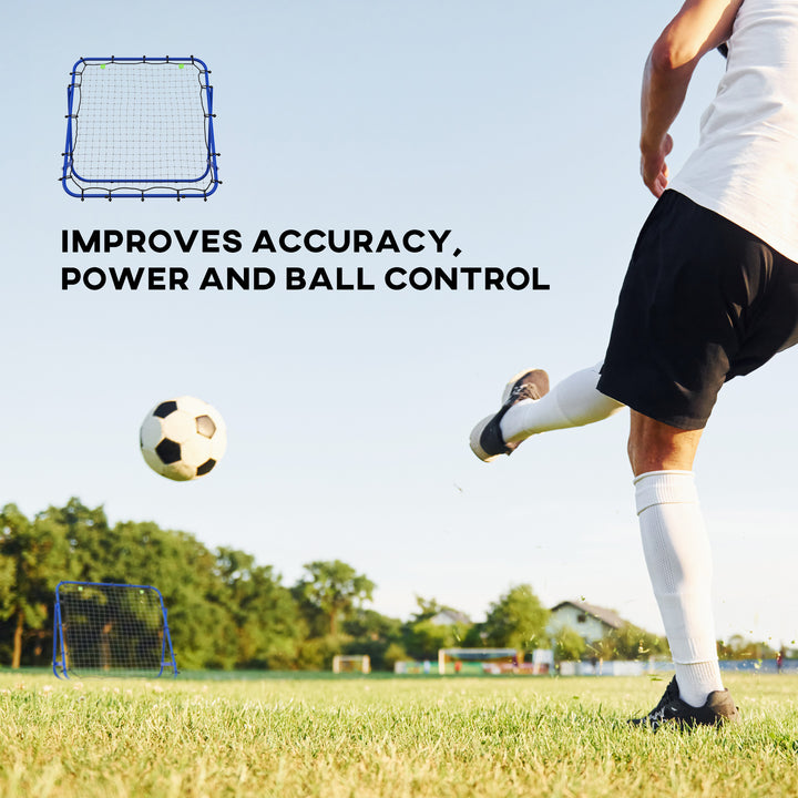 Soozier Volleyball Rebounder Net, Adjustable Soccer Rebounder, Baseball Volleyball Training Equipment Aid, Red