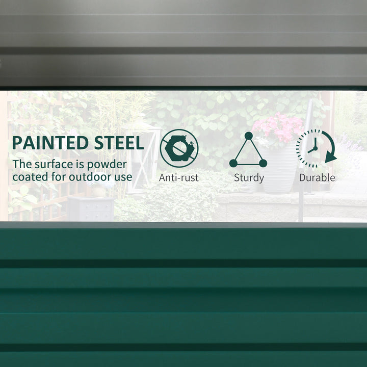 Outsunny Galvanized Raised Garden Bed, Outdoor Planter Box for Vegetables, Flowers, Herbs, 4' x 2' x 1', Grey