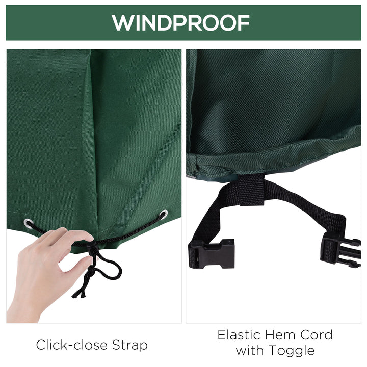 Outsunny Large Patio Garden Furniture Set Cover 600D Oxford Square Waterproof, 90.6" L x 90.6" W x 27.6" H, Green