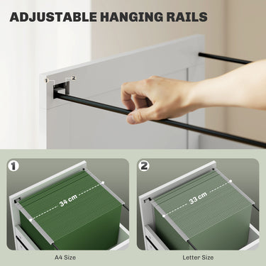 HOMCOM Computer Desk with 3 Drawers, Farmhouse Home Office Desk with File Drawer and Wood Grain Top for Small Spaces, White