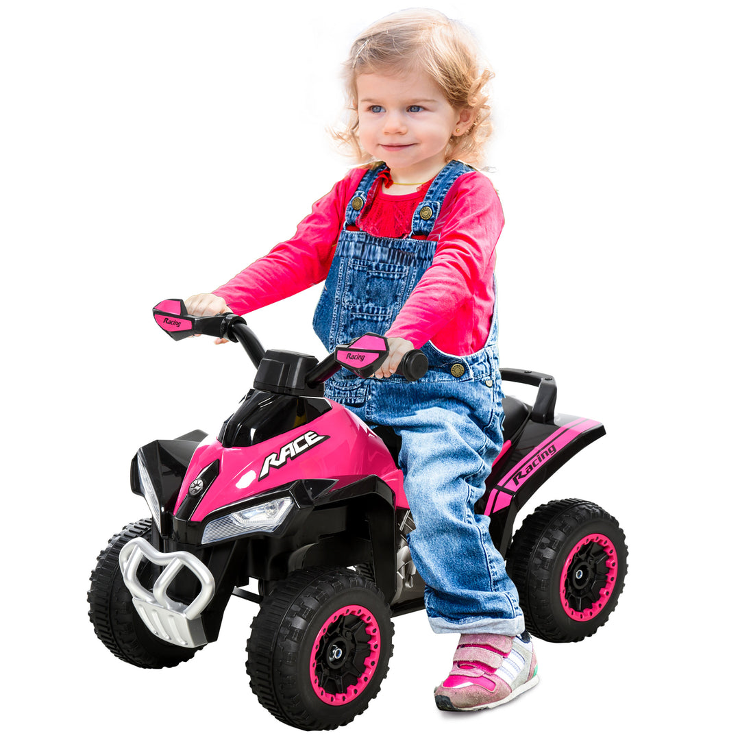Aosom No Power 4 Wheels Ride on Toy for Kids, Foot To Floor Slider Toddler Ride-on Car with Music, Lightening, for 18-36 Months Black