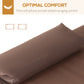 Outsunny 79" Outdoor Lounge Chair with Canopy, Double Chaise Lounger Hammock Bed w/ Pillow and Wheels, Brown