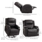 HOMCOM Lift Chair for Seniors, PU Leather Upholstered Electric Recliner Chair with Remote, Side Pockets, Quick Assembly, Grey