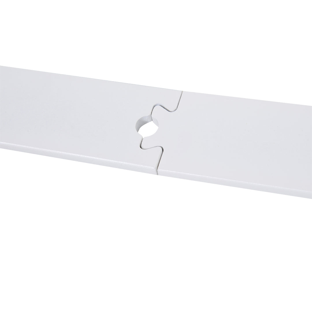 HOMCOM 6FT Sliding Barn Door Track Kit, Heavy Duty Barn Door Hardware Kit, Fit 36" Wide Door Panel (T Shape), White