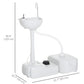 kleankin Portable Camping Sink Hand Wash Station with 17L Water Tank, Soap Dispenser and Towel Holder, for Outdoor Events