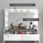 HOMCOM Vanity Table, Makeup Dressing Table with LED Lighting Mirror, Drawers, for Bedroom, Black