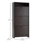 HOMCOM Slim Shoe Storage with 3 Flip Drawers and Adjustable Shelves Shoe Cabinet Organizer for 9 Pair, Coffee