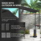 Outsunny 7' x 5' BBQ Grill Gazebo Tent, Garden Grill Canopy with Steel Frame and Hooks, Outdoor Sun Shade, Grey