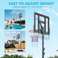 Soozier Basketball Hoop Outdoor, 4.4-10ft Portable Basketball Goal with Wheels and 44.5" Backboard, for Teenagers Youth Adults