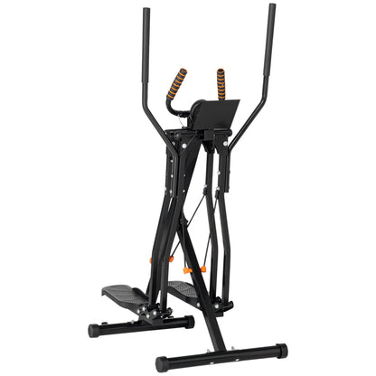 Soozier Gazelle Glider Air Walker Exercise Machine Elliptical Trainer with Four Resistance Levels, LCD Monitor, Heart Rate Sensor, Two Wheels