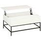 HOMCOM Lift Top Coffee Table with Hidden Storage Compartment Lift Tabletop Center Table for Living Room, Grey