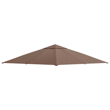 Outsunny 10' x 10' Square Gazebo Canopy Replacement UV Protected Top Cover Sun Shade Coffee