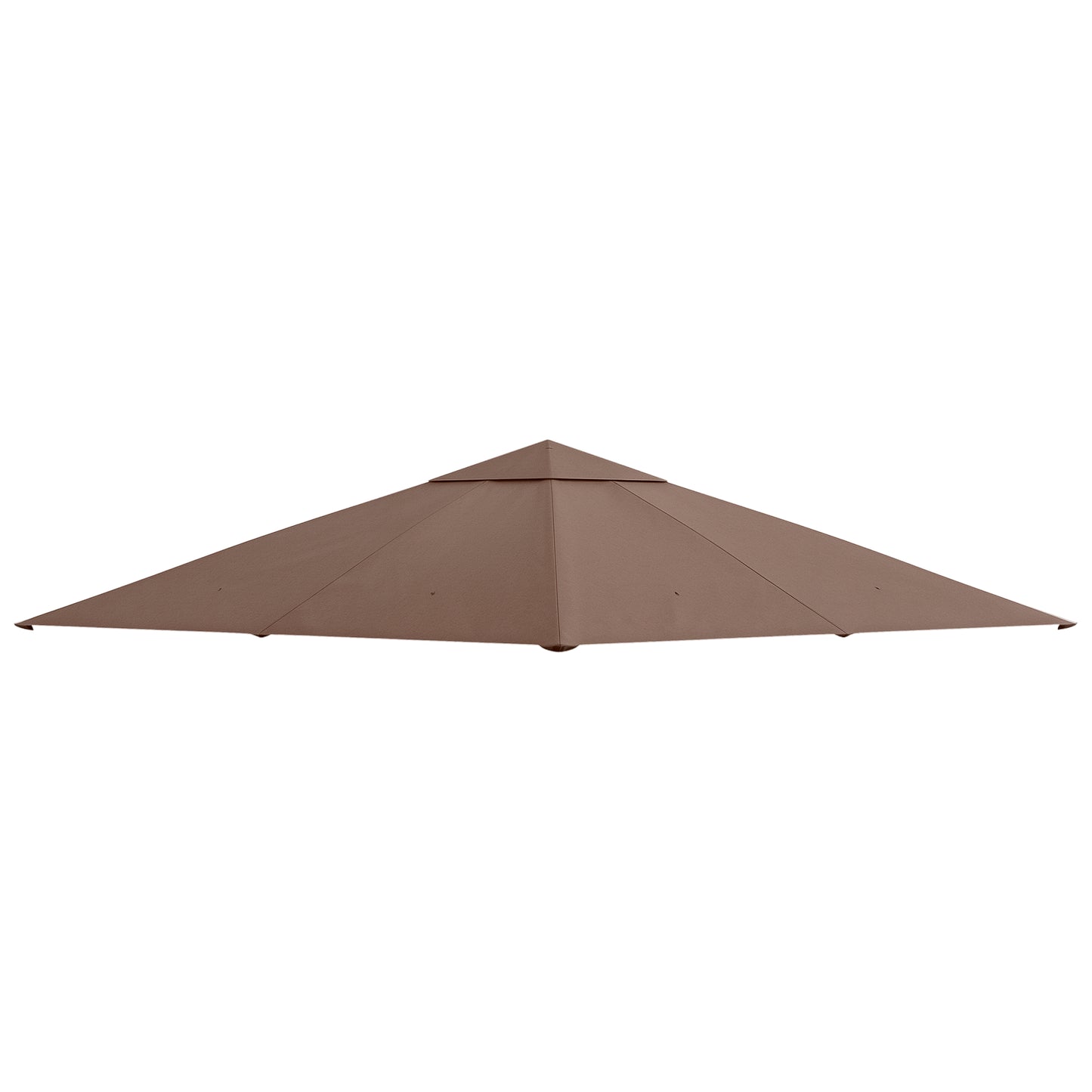 Outsunny 10' x 10' Square Gazebo Canopy Replacement UV Protected Top Cover Sun Shade Coffee