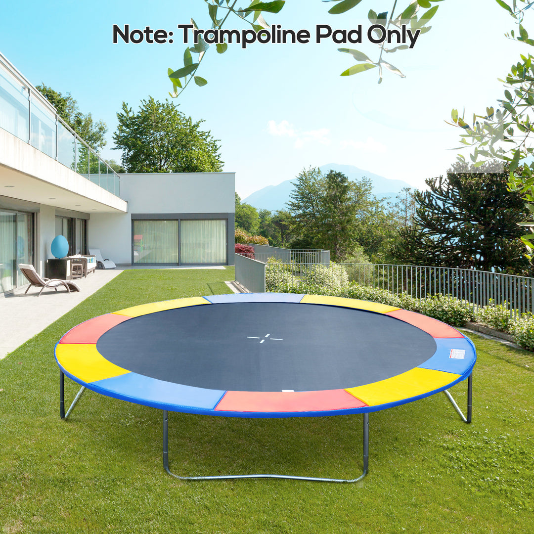 Soozier ⌀8ft Trampoline Pad ⌀96" Spring Safety Replacement Gym Bounce Jump Cover EPE Foam Green