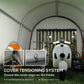 Outsunny 8' x 6' Carport with Sidewalls and Roll-up Door, Outdoor Storage Shelter for Motorcycle and Car, Grey