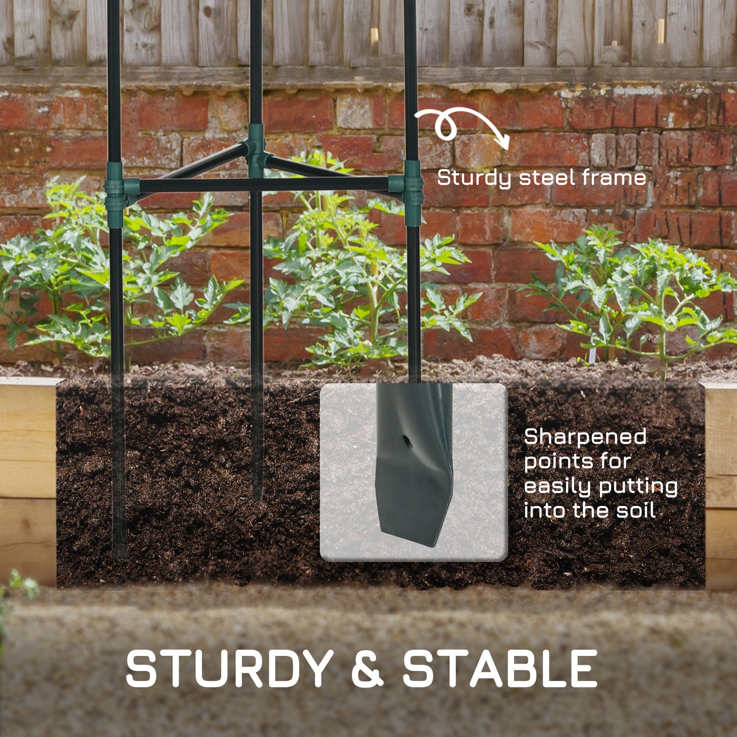 Outsunny 3 Pack Tomato Cage Set, 72 Inch DIY Tomato Plant Support Trellis, Tomato Trellis for Climbing Vegetables, Flowers and Fruits, Dark Green