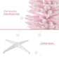 HOMCOM 6ft Flocked Christmas Tree, Pencil Artificial Christmas Tree with Realistic Branches, Pink